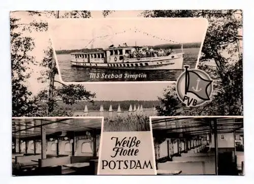 Ak Weiße Flotte Potsdam MS Seebad Templin 1966