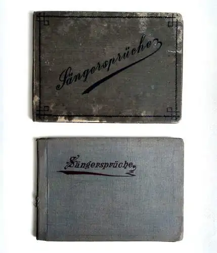 Sängersprüche des Schwäbisch bayrischen Sängerbundes 2 Stück  1910