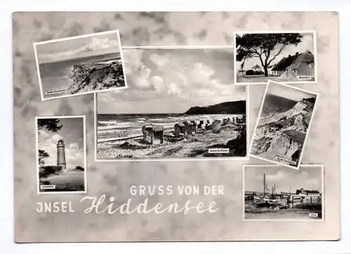 Ak Gruss von der Insel Hiddensee 1967 Leuctturm Neundorf Vitte