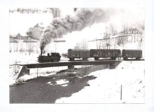 Foto Dampflok Brücke Wolkenstein Jöhstadt in Streckewalde