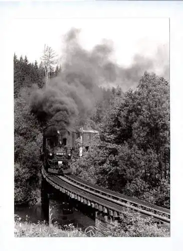 Foto Dampflok 99 1606-5 Eisenbahn Wolkenstein Jöhstadt in Streckwalde