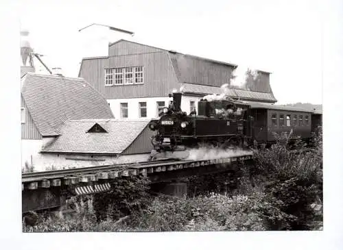 Foto Dampflok 99 1582-8 Eisenbahn  Wolkenstein Jöhstadt in Steinbach