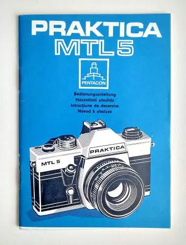 Bedienungsanleitung Original PRAKTICA MTL5  Kamera
