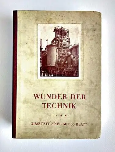 Altes Quartett Spiel Wunder der Technik Kartenspiel mit 36 Karten