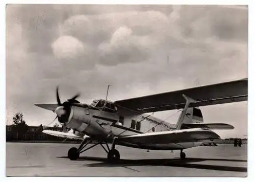 Ak Rundflugmaschine AN2 Deutsche Lufthansa 1957