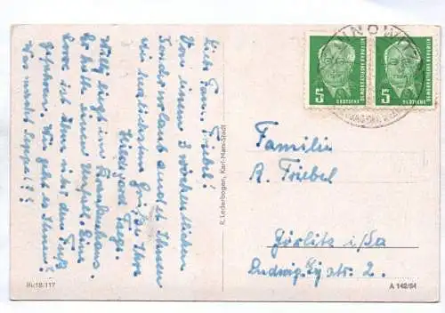 Ak Zempin auf Usedorm Fischerhütten 1954