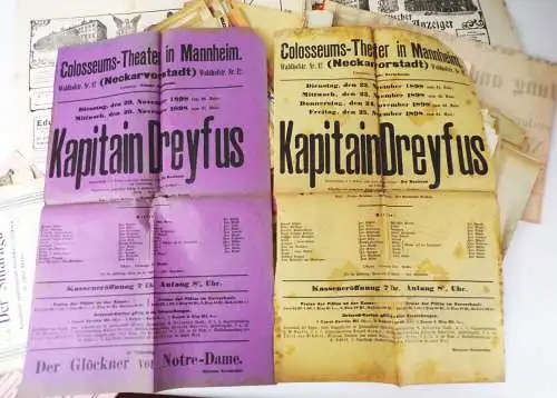 Konvolut Mannheim Theater Programme Plakate Aushänge um 1910
