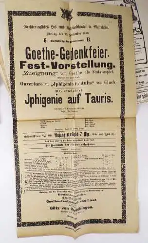 Konvolut Mannheim Theater Programme Plakate Aushänge um 1910