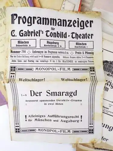 Konvolut Mannheim Theater Programme Plakate Aushänge um 1910