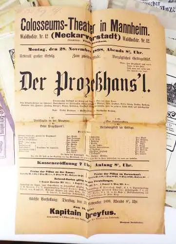 Konvolut Mannheim Theater Programme Plakate Aushänge um 1910
