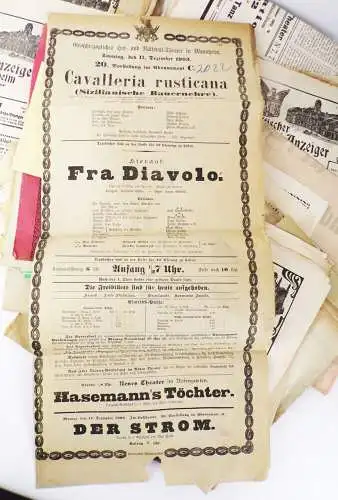 Konvolut Mannheim Theater Programme Plakate Aushänge um 1910