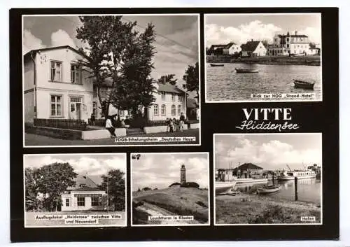 Ak Vitte Hiddensee Ausflugsziel Heiderose 1967 Leuchtturm in Kloster