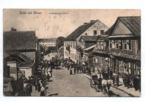 Ak Gruss aus Mlawa Neidenburger Straße 1915 Feldpost