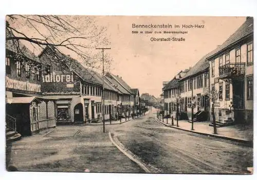 Ak Benneckenstein im Hoch Harz Oberstadt Straße 1921