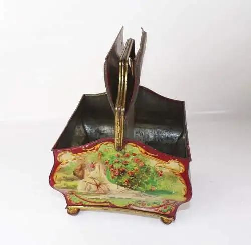 Antike Blechdose Huntley Palmers Ltd Biskuit Kekse um 1900 lithografierte Box 