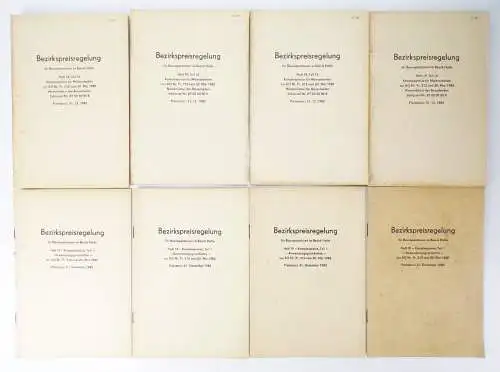 Bezirkspreisregelung für Baureparaturen im Bezirk Halle Saale 1982 DDR