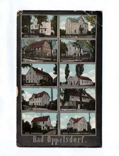 Ak Bad Oppelsdorf 1921 Villa Saxonia u. Edelweiss Logierhaus Schlesien
