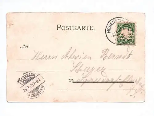 Litho Ak Gruss aus Hohenschwangau 1903 Füssen Schloss Neuschwanstein