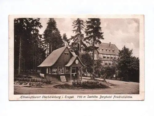 Ak Höhenluftkurort Oberbärenburg im Erzgebirge Berghotel Friedrichshöhe