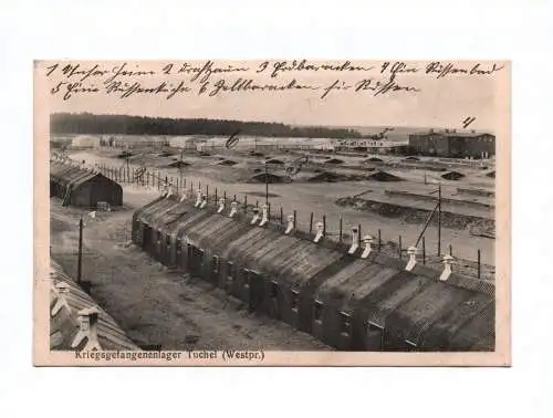 Ak Kriegsgefangenenlager Tuchel Westpreußen 1915 Feldpostkarte
