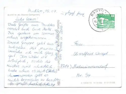 Ak Spree Schwimmhalle Fürstenwalde 1985