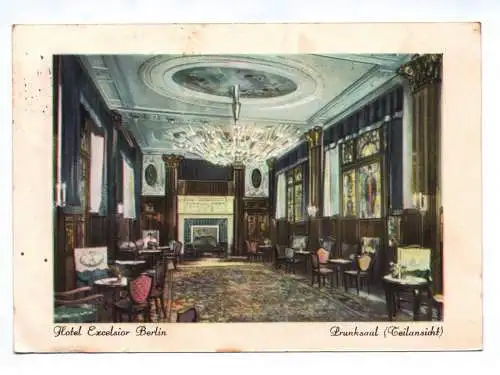 Künstler Ak Hotel Excelsior Berlin Prunksaal Teilansicht 1939