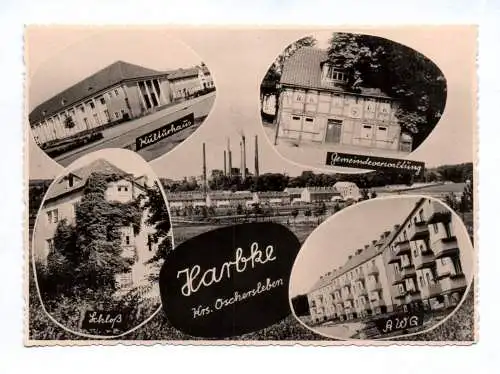 Ak Harbke Kreis Oschersleben Kulturhaus Gemeindeverwaltung Schloß