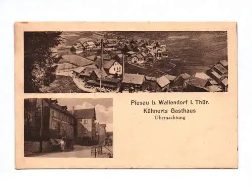 Ak Piesau bei Wallendorf in Thüringen Kühnerts Gasthaus Übernachtung
