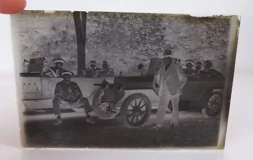 Glasplatten Fotos Auto Löbau um 1910 Oldtimer