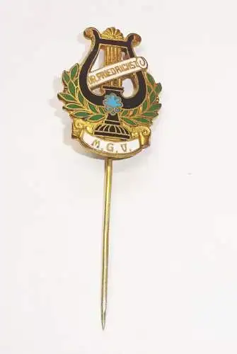 Emaillierte Anstecknadel Pin Dresden Friedrichstadt M.G.V.Gesangsverein vor 1945