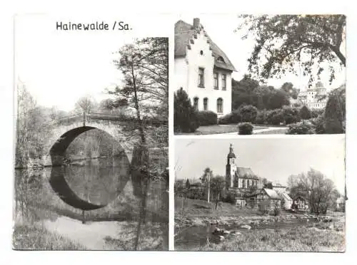 Ak Hainewalde Sachsen Himmelsbrücke Kirche