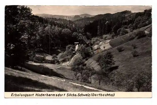 Ak Erholungsort Hinterhermsdorf Sächsische Schweiz Dorfbachtal 1966