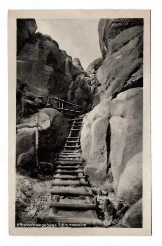 Ak Elbsandsteingebirge Schrammsteine DDR
