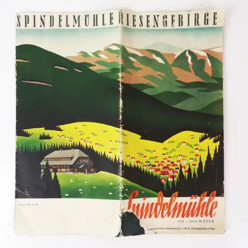 Reiseprospekt Spindelmühle Riesengebirge Schlesien 1941