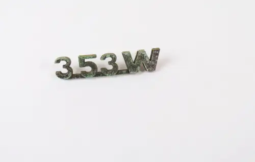 Alter 353W Schriftzug Emblem DDR für Wartburg Oldtimer chrom