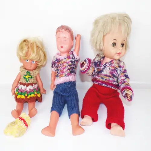 DDR Puppen 3 Stück Vintage Spielzeug