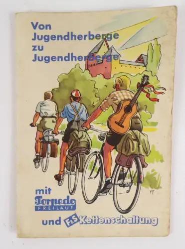 Torpedo Freilauf Reklame Fichtel u Sachs Fahrrad Werbung Landkarte