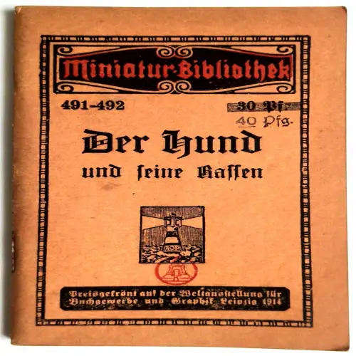Miniatur Bibliothek 491-492 Der Hund und seine Rassen