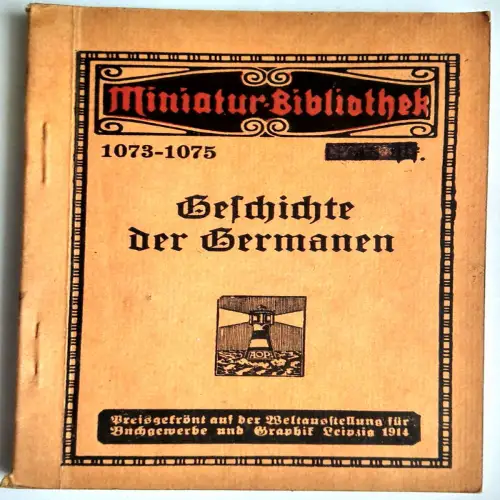 Miniatur Bibliothek 1073-1075 Geschichte der Germanen