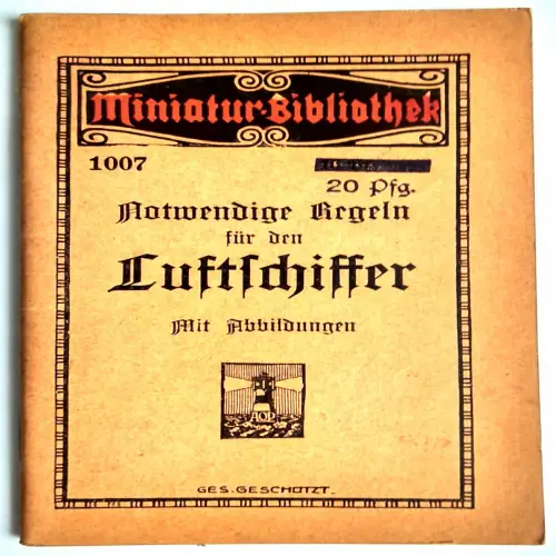 Miniatur Bibliothek 1007 Notwendige Regeln für den Luftschiffer