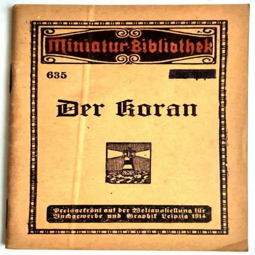 Miniatur Bibliothek 635 Der Koran