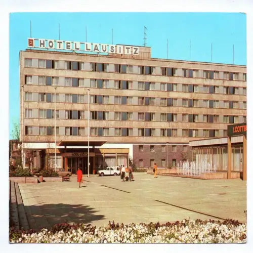 Foto Ak Hotel Lausitz Cottbus 1982
