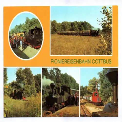 Ak Pioniereisenbahn Cottbus 1982