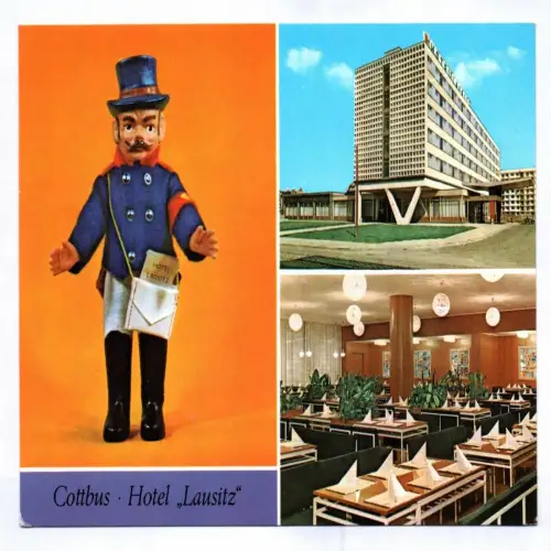 Ak Cottbus Hotel Lausitz Cottbuser Postkutscher