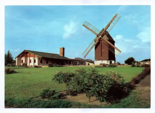 Foto Ak Fahrland Kreis Potsdam 1985 Windmühle mit Grillrestaurant Mühlenbaude
