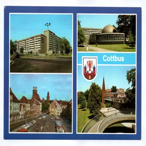 Ak Cottbus Straße der Jugend Raumflugplanetarium 1986 Altmarkt