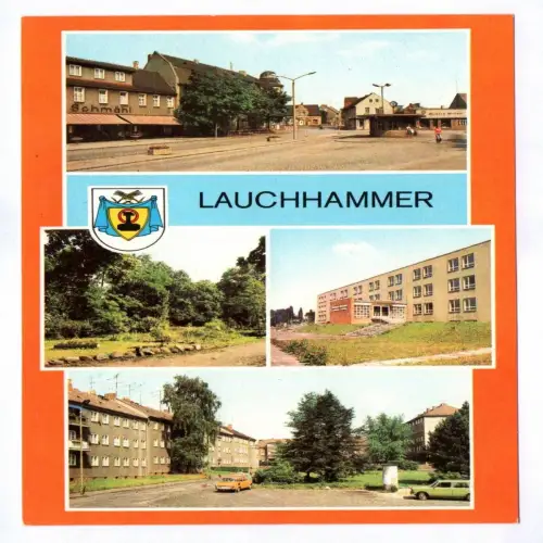 Ak Lauchhamer 1983 Kreis Senftenberg Platz der Solidarität Naherholungszentrum