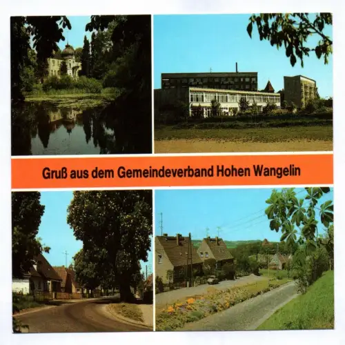 Ak Gruß aus dem Gemeindeverband Hohen Wangelin 1987 Kreis Waren
