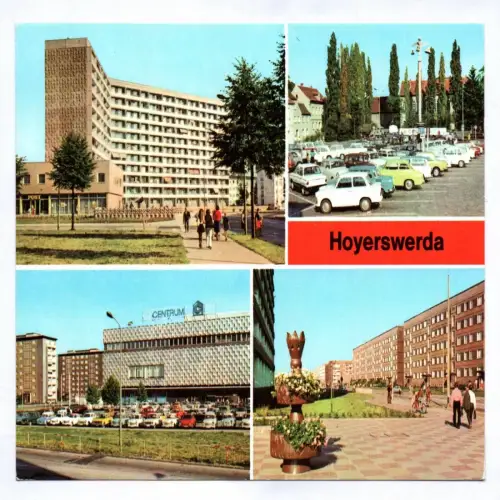 Ak Hoyerswerda Wilhelm Pieck Straße 1982 Platz der roten Armee
