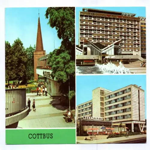 Ak Cottbus HOG Am Stadttor Milch Mokka Eis Bar 1981 Bara Kosmos